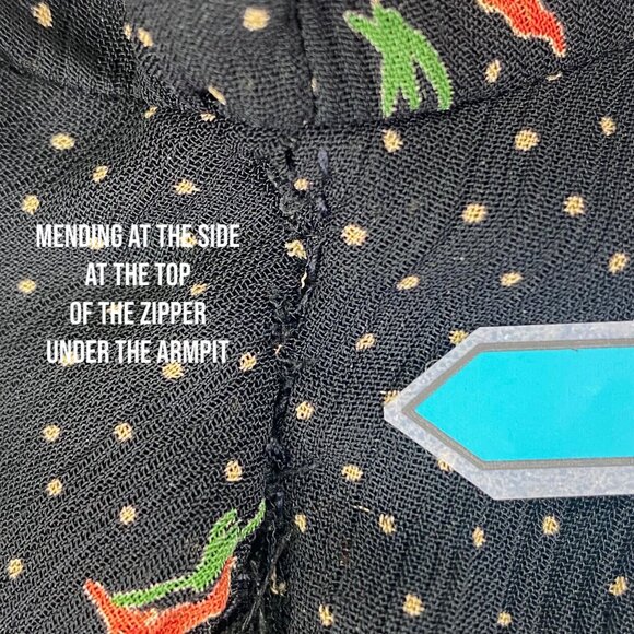 90s Y2K Moda Intl Babydoll Dress | Black Rose | USA | Fairy Grunge Whimsigoth - Picture 7 of 15